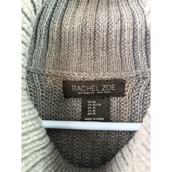 Chic & Cozy: Rachel Zoe Ribbed Knit Turtleneck Sweater – Gray – XL - Picture 5 of 6